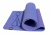 Коврик для йоги 6 мм двуслойный TPE фиолетово-сиреневый FT-YGM6-2TPE-1 - магазин СпортДоставка. Спортивные товары интернет магазин в Екатеринбурге 