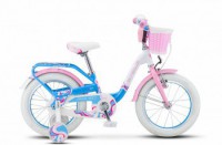 Детский велосипед Stels Pilot-190 16" V030 Белый розовый голубой 2022 - магазин СпортДоставка. Спортивные товары интернет магазин в Екатеринбурге 