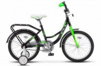 Детский велосипед Stels Flyte 18" Z011 Чёрный салатовый 2022 - магазин СпортДоставка. Спортивные товары интернет магазин в Екатеринбурге 