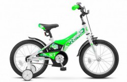 Детский велосипед Stels Jet 16" Z010 зеленый белый - магазин СпортДоставка. Спортивные товары интернет магазин в Екатеринбурге 